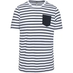 T-shirt Kariban Rayé Marin image-0
