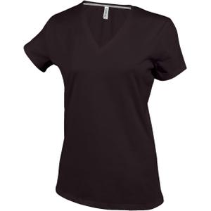 k381-chocolate-women-s-slim-fit-t-shirt-kariban-col-v-chocolate