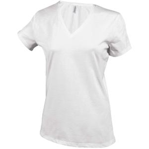 t-shirt-cotton-woman-kariban-v-neck-white-white