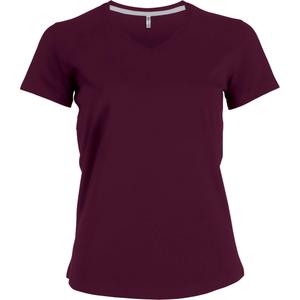 k381-wine-fitted-women-s-t-shirt-kariban-col-v-red-bordeaux