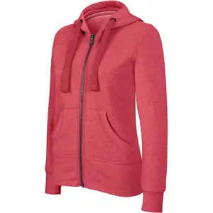 Sweatshirt mulher com fecho éclair e capuz Kariban Mélange image-0