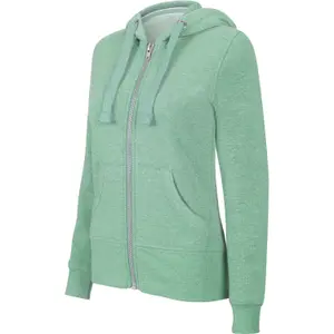 Sweatshirt mulher com fecho éclair e capuz Kariban Mélange image-0