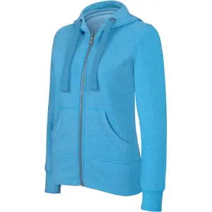 Sweatshirt mulher com fecho éclair e capuz Kariban Mélange image-0