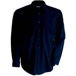 k521-navy-long-sleeved-child-s-shirt-kariban-popeline-navy-blue