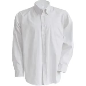 Long sleeve shirt Kariban Oxford blanc image-0
