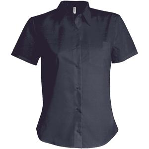 k544-navy-women-s-short-sleeve-shirt-kariban-popeline-navy-blue