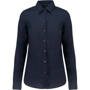 Camicia donna in lino/cotone Kariban image-0