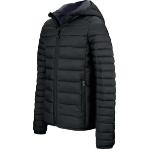 k6110-black-daunenjacke-kariban-legere-capuche-schwarz