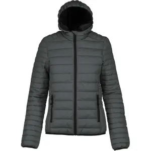 k6111-marldarkgrey-damen-daunenjacke-kariban-legere-capuche-dunkelgrau