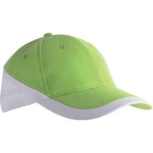 kp045-lime-white-cap-k-up-racing-6-panneaux-neon-green-white-one-size