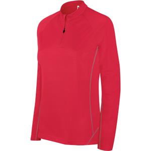 pa336-sportyred-felpa-da-donna-proact-running-1-4-zip-rosso-chiaro
