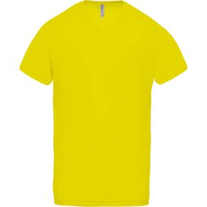 pa476-fluorescentyellow-t-shirt-proact-sport-collo-v-giallo-neon