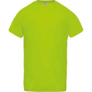 pa476-lime-v-ausschnitt-t-shirt-proact-sport-neongrun