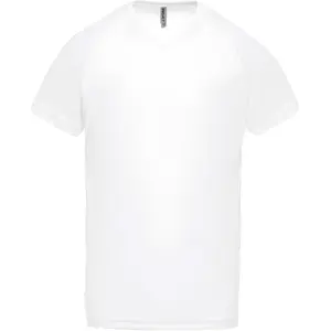 pa476-white-proact-v-ausschnitt-sport-t-shirt-weiss