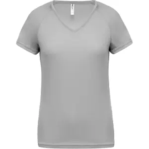 pa477-finegrey-damen-t-shirt-mit-v-ausschnitt-proact-sport-hellgrau