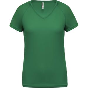 pa477-kellygreen-women-s-v-neck-t-shirt-proact-sport-dark-green
