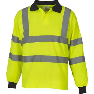 Long sleeve polo shirt Yoko Haute Visibilité image-0