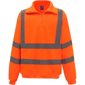 Yoko Haute Visibilité 1/4 Zip Up Sweatshirt image-0