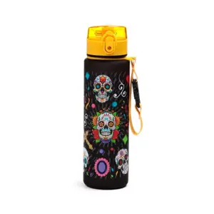 Reinforced Plastic Water Bottle with Push-Button Lid Day of the Dead Puckator image-3
