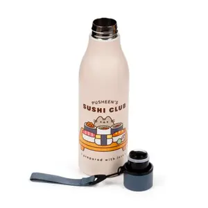 Stainless Steel Bottle for Hot or Cold Drinks Puckator Pusheen le Chat Sushi Club image-1