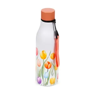 Stainless Steel Bottle for Hot or Cold Drinks Puckator Tulipes image-0