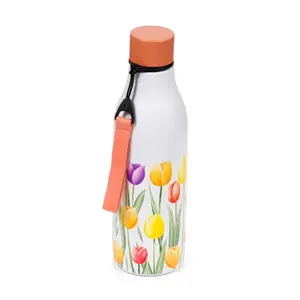 Stainless Steel Bottle for Hot or Cold Drinks Puckator Tulipes image-2