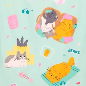 Strandhandtuch aus Mikrofaser Puckator Beans & Co Cats image-2