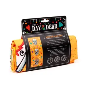 Strandhandtuch aus Mikrofaser Puckator Day of the Dead image-1