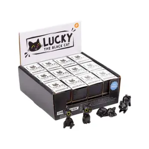 Figurína dekorativní Kočka v krabičce Puckator Lucky le Chat Noir