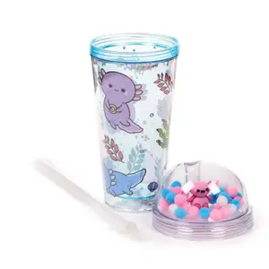 PVC Cup with Straw and Lid Puckator Adoramals Maddie L'Axolotl image-4