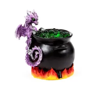 Dragon Figurine Decor and LED Cauldron Puckator Dragons Elementaires image-2