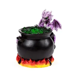 Dragon Figurine Decor and LED Cauldron Puckator Dragons Elementaires image-3