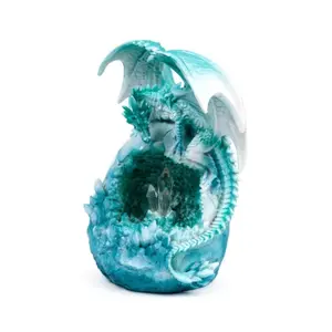 Figurine Deko Drache aus Eis auf seinem LED-Ei Puckator image-1