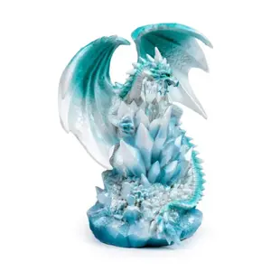 Figurine Dekorativ Drache aus Quarz auf seiner Crystal LED Puckator Dark Legends image-0