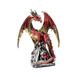 Figurine Deko Feuerdrache auf Auge Puckator Dark Legends image-0