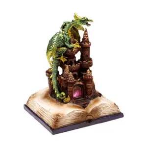 Figurine Deko Drache Element Erde auf LED Zauberschloss Puckator Dark Legends image-0