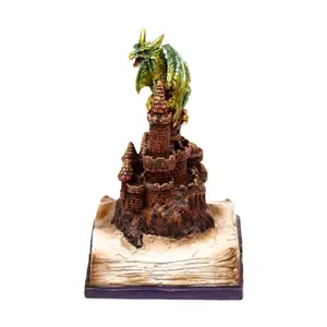 Figurine Deko Drache Element Erde auf LED Zauberschloss Puckator Dark Legends image-3