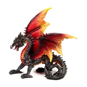 Dekorative Figur Feuerdrache und Obsidian Beschützer der Nacht Puckator Dark Legends image-1