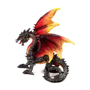 Dekorative Figur Feuerdrache und Obsidian Beschützer der Nacht Puckator Dark Legends image-2
