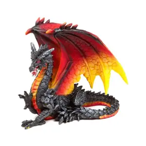 Fire Dragon and Obsidian Figurine Night Defender Puckator Dark Legends image-0