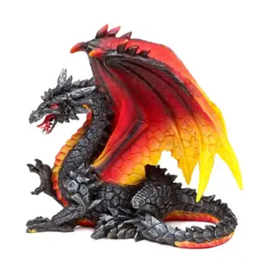 Fire Dragon and Obsidian Figurine Night Defender Puckator Dark Legends image-1