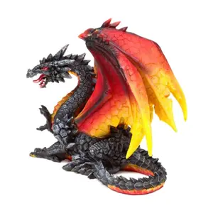 Fire Dragon and Obsidian Figurine Night Defender Puckator Dark Legends image-2