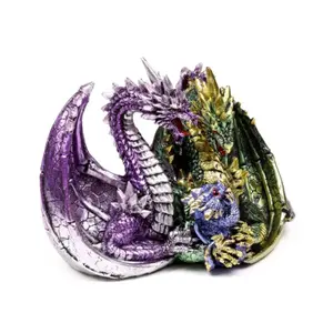 Dekorative Figur Drachenfamilie Kind der Erde und des Himmels Puckator Dark Legends image-0
