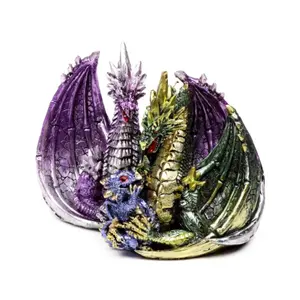 Dekorative Figur Drachenfamilie Kind der Erde und des Himmels Puckator Dark Legends image-2