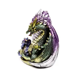 Dekorative Figur Drachenfamilie Kind der Erde und des Himmels Puckator Dark Legends image-3