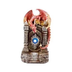Feuerdrache Mystischer Durchgang Dekofigur mit LED Puckator Dark Legends image-2