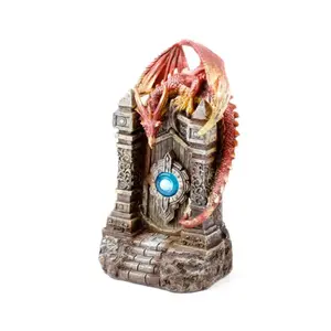 Feuerdrache Mystischer Durchgang Dekofigur mit LED Puckator Dark Legends image-3