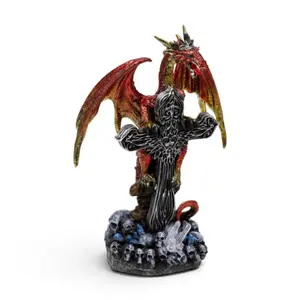 Figurine Dekorativ Drache Kristall Kreuz Puckator Dark Legends image-0