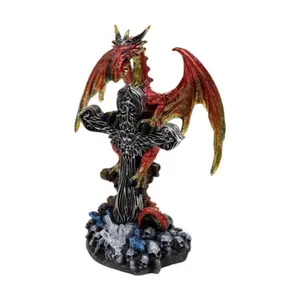Figurine Dekorativ Drache Kristall Kreuz Puckator Dark Legends image-2
