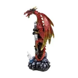Figurine Dekorativ Drache Kristall Kreuz Puckator Dark Legends image-3